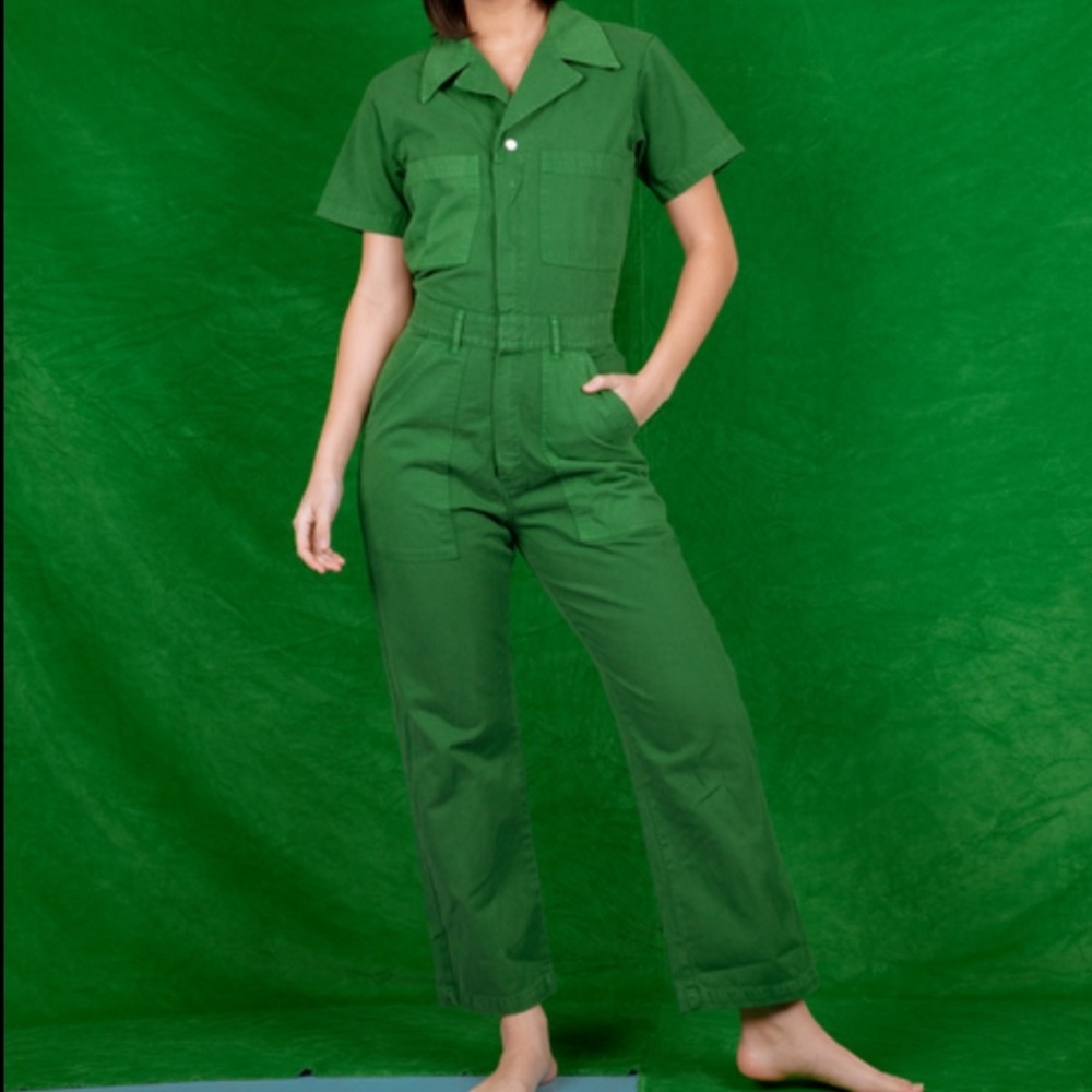 SOLD Big Bud Press Forest Green Short Sleeve Jumpsuit XXS 🌲
